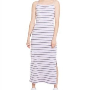 WOMEN'S NIKE Sportswear Femme Ribbed Maxi Dress L violet purple